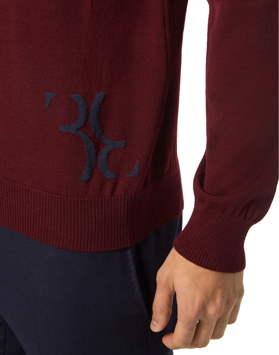 Wool and Silk Pullover Polo-Neck LS, цвет: Красный