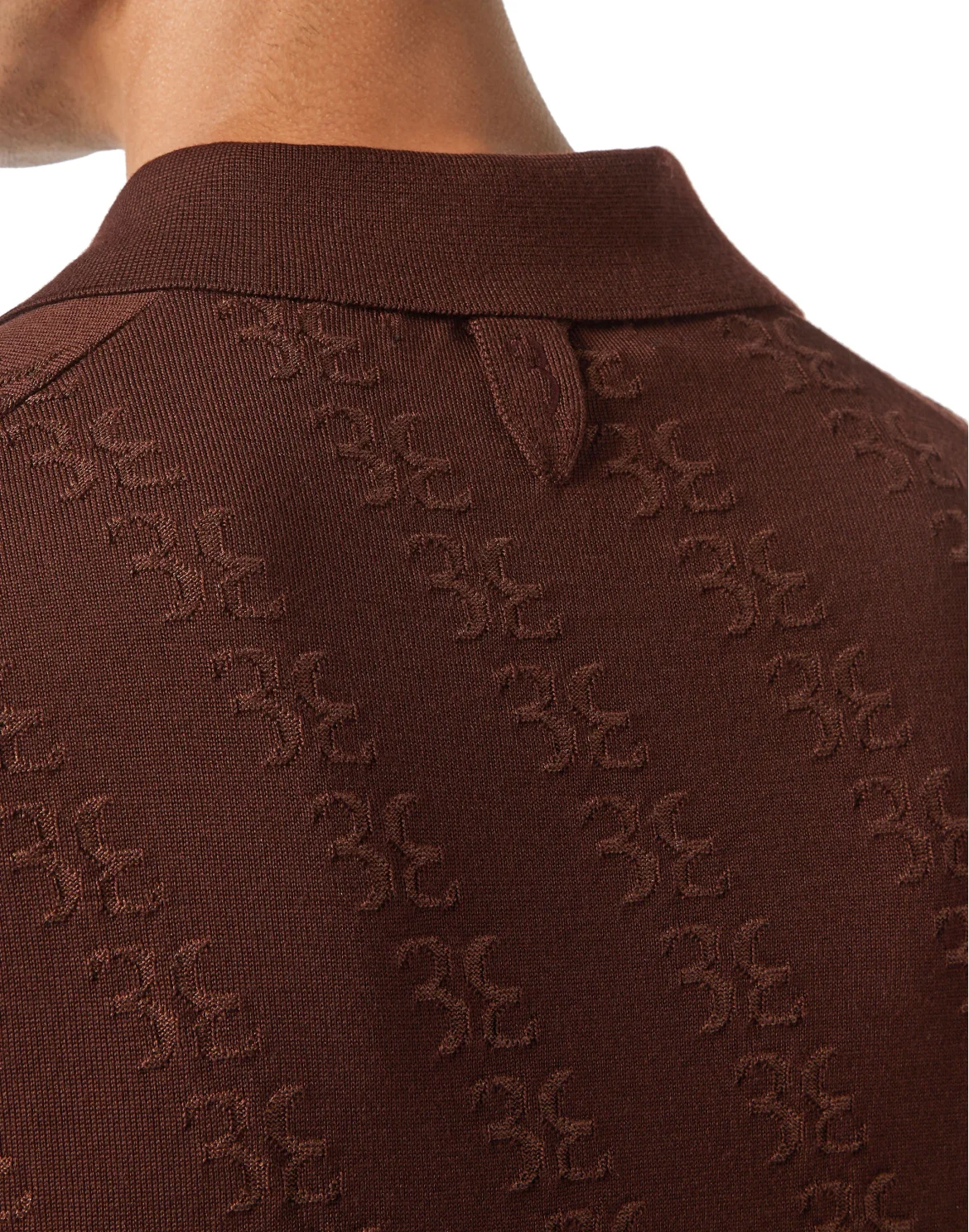 Wool and Silk Pullover Polo-Neck SS, цвет: Коричневый