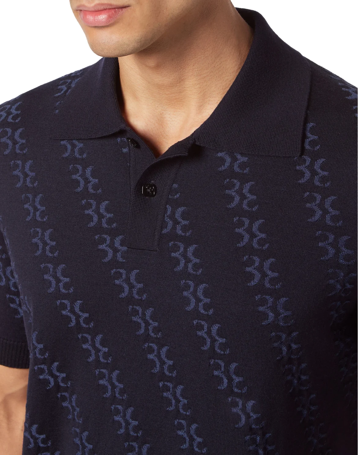 Wool and Silk Pullover Polo-Neck SS, цвет: Синий