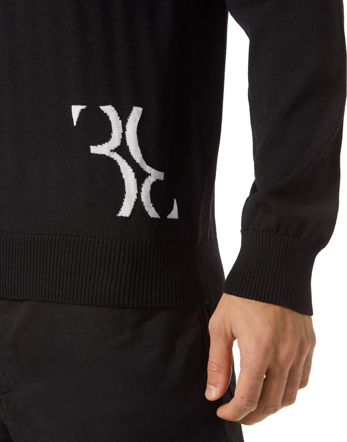 Wool and Silk Pullover Round Neck LS, цвет: Черный