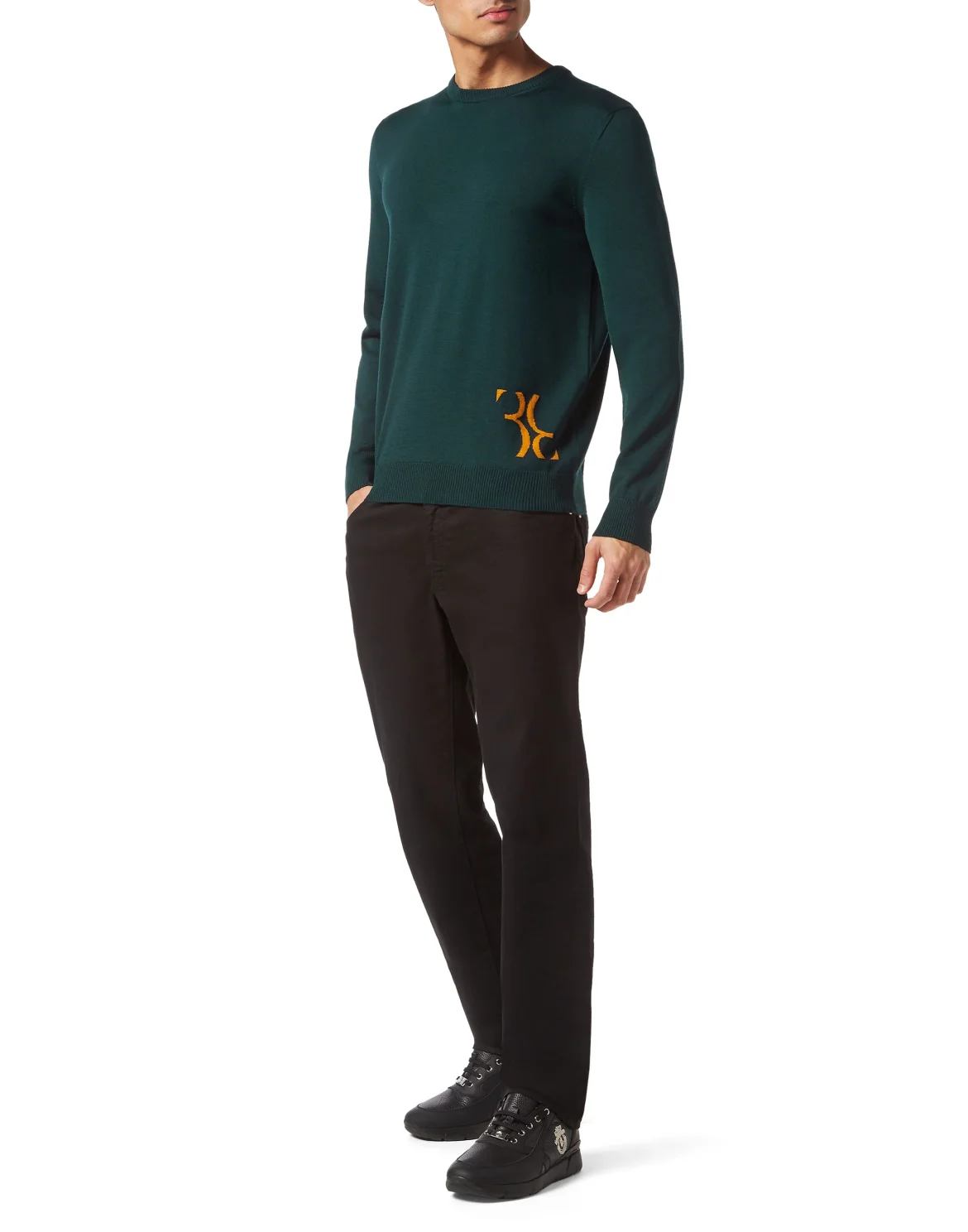 Wool and Silk Pullover Round Neck LS, цвет: Зеленый