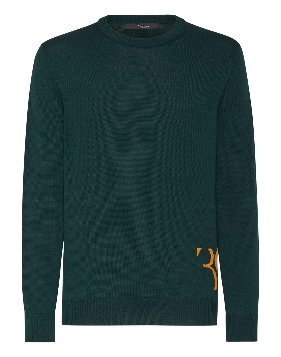 Wool and Silk Pullover Round Neck LS, цвет: Зеленый
