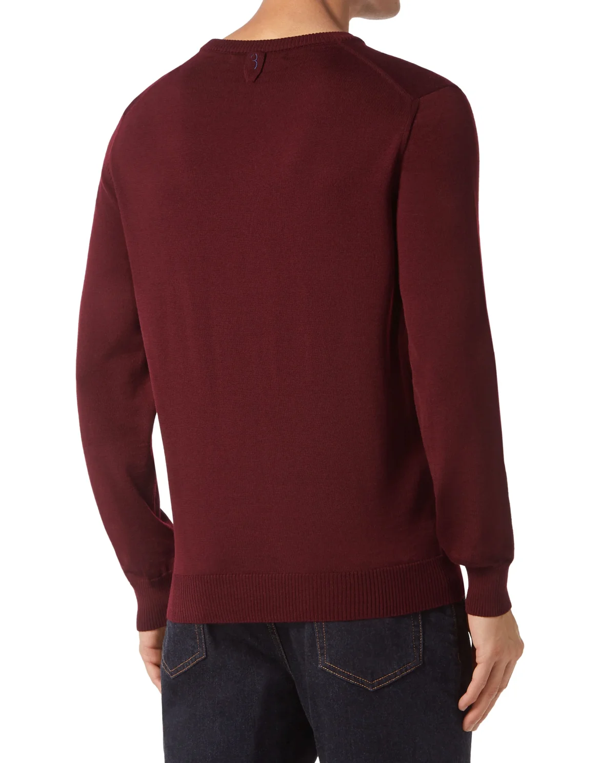 Wool and Silk Pullover Round Neck LS, цвет: Красный