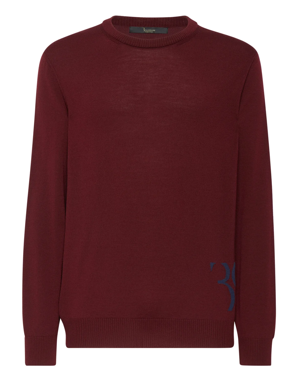Wool and Silk Pullover Round Neck LS, цвет: Красный