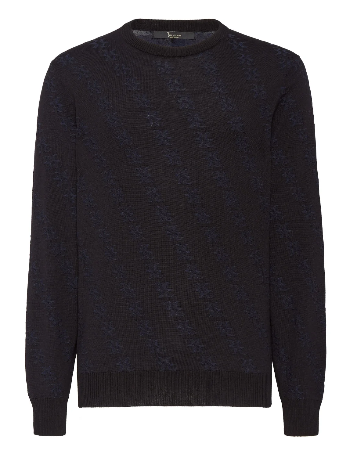 Wool and Silk Pullover Round Neck LS, цвет: Черный
