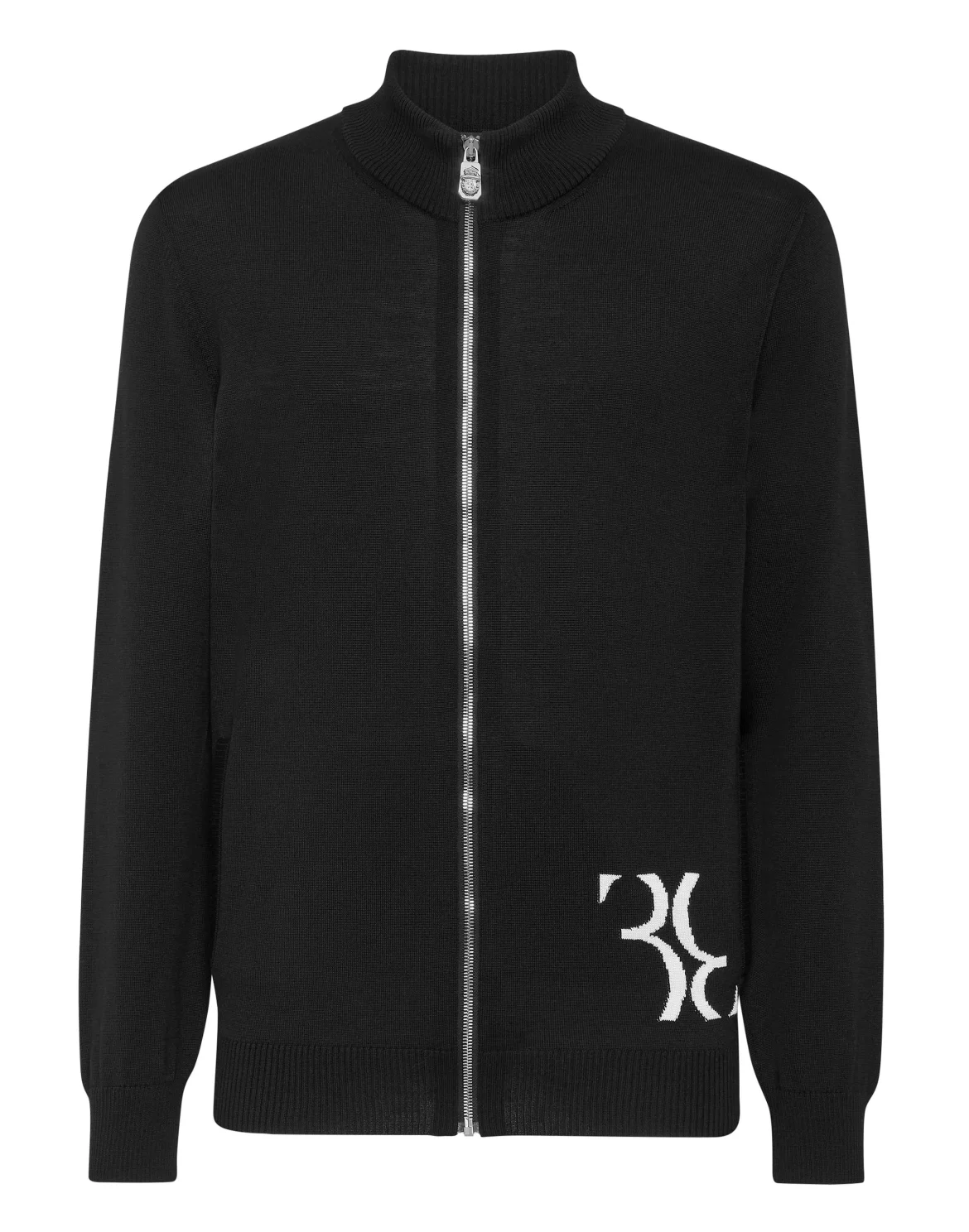 Wool and Silk Pullover full zip, цвет: Черный