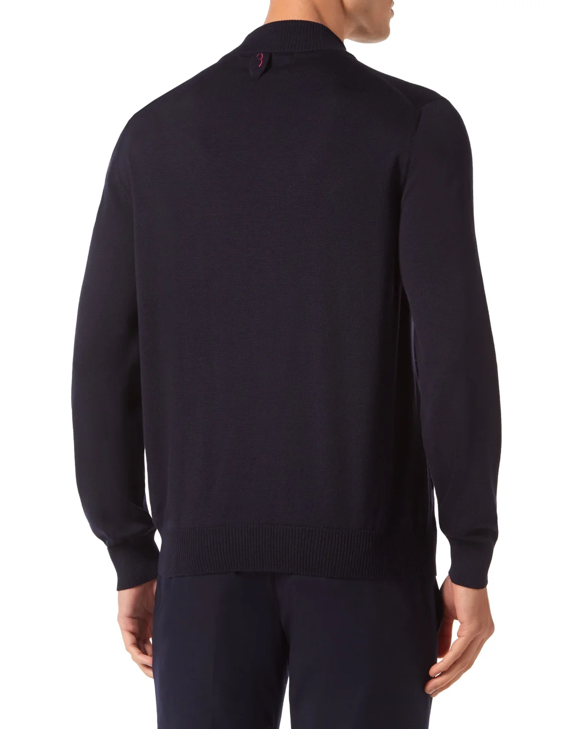 Wool and Silk Pullover full zip, цвет: Синий