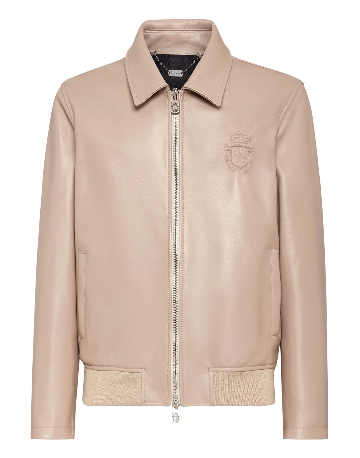 Leather Bomber, цвет: Бежевый