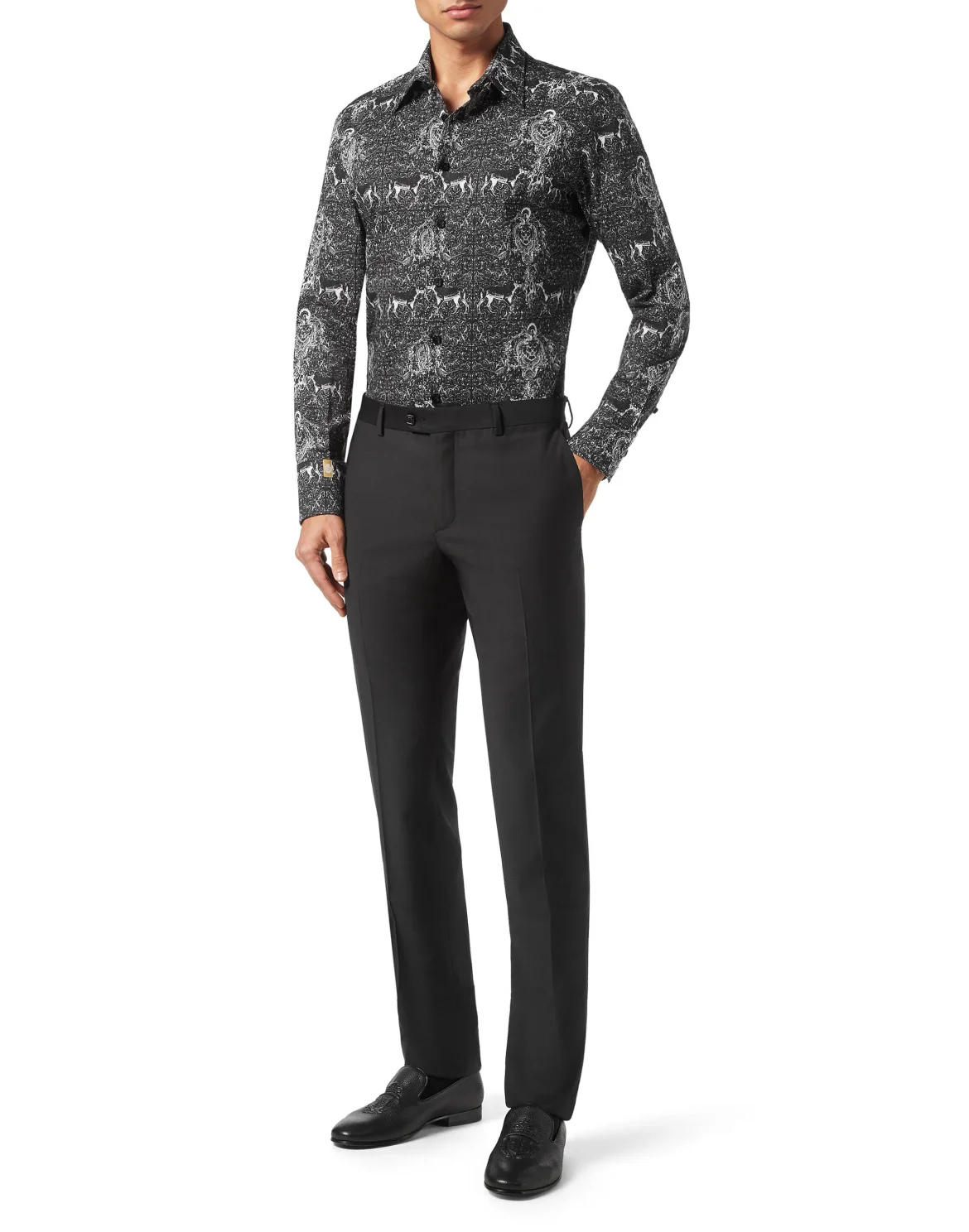 Shirt Slim Fit, цвет: Черный