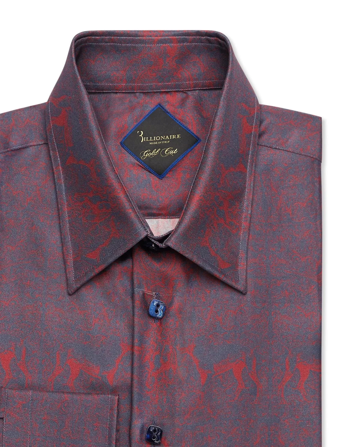 Silk Shirt Regular Fit, цвет: Синий