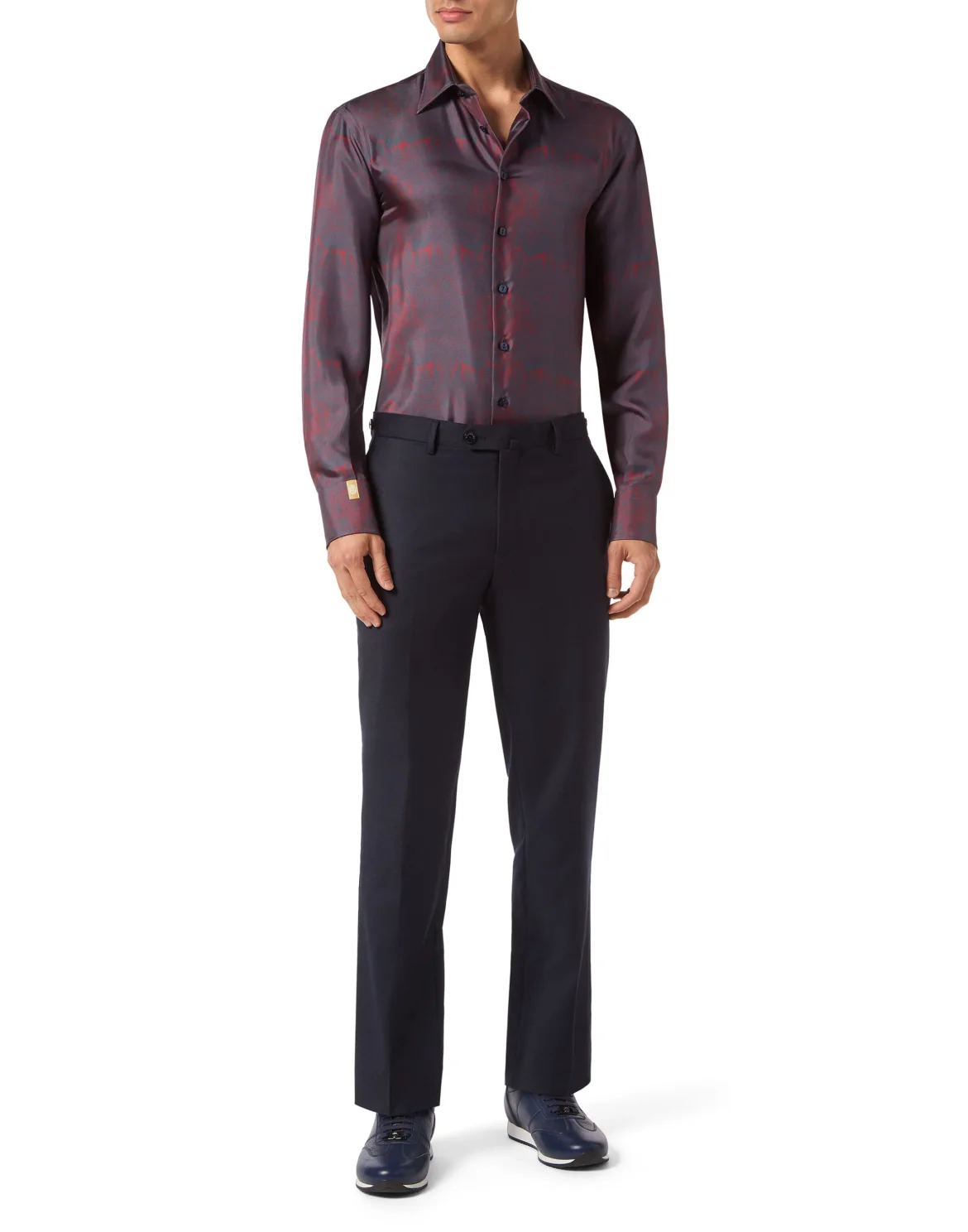 Silk Shirt Regular Fit, цвет: Синий