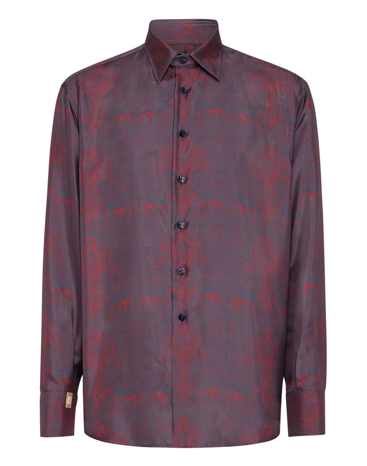 Silk Shirt Regular Fit, цвет: Синий