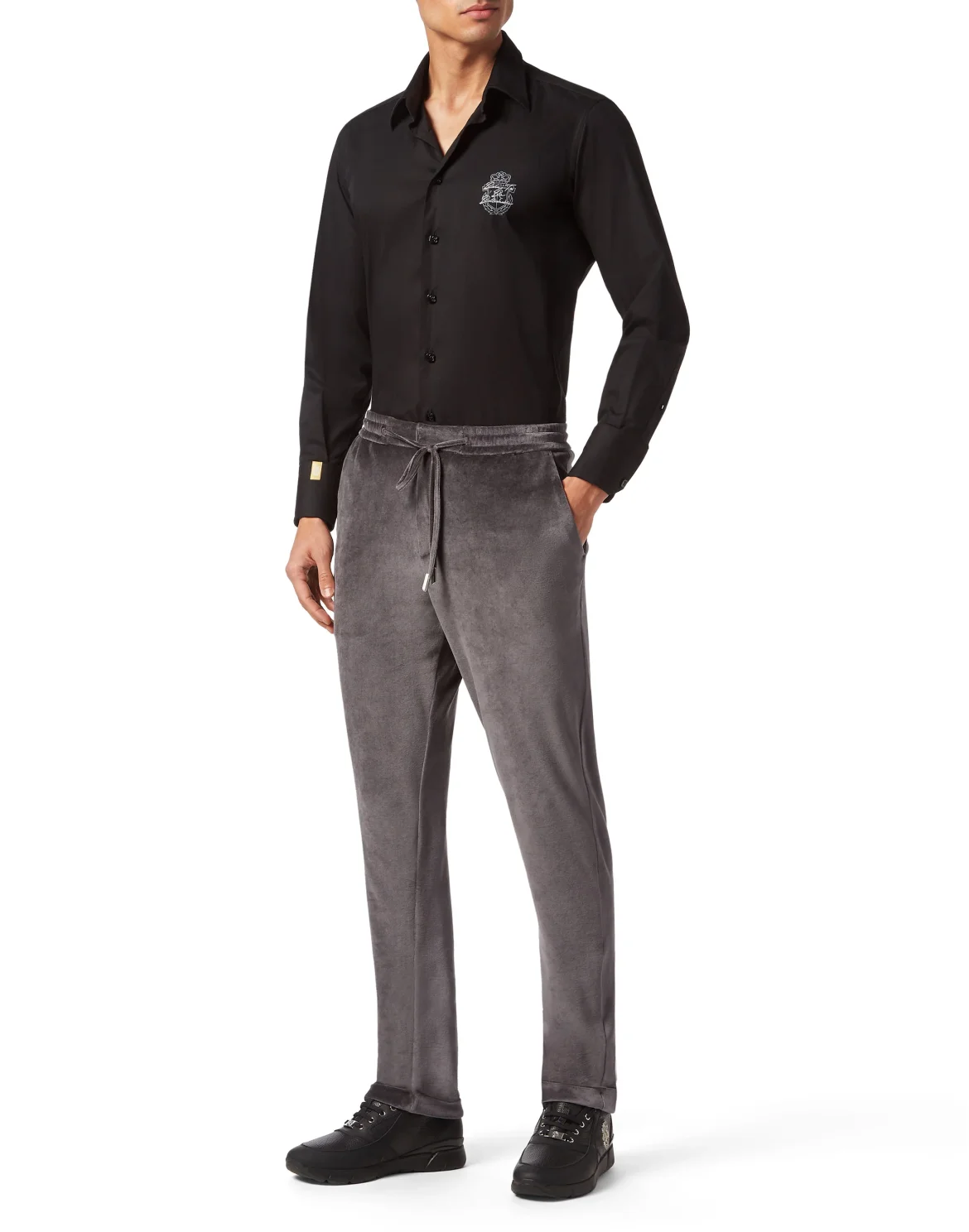 Chenille Jogging Trousers, цвет: Серый
