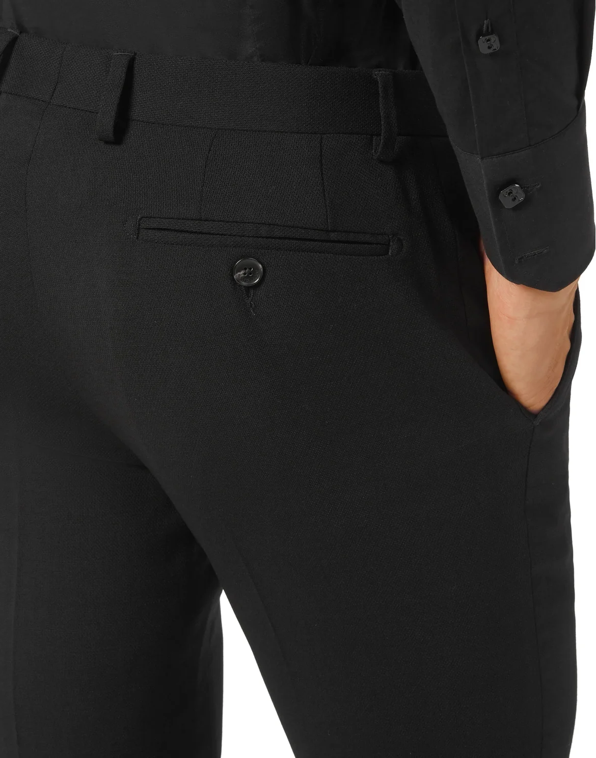 Light Wool Long Trousers, цвет: Черный