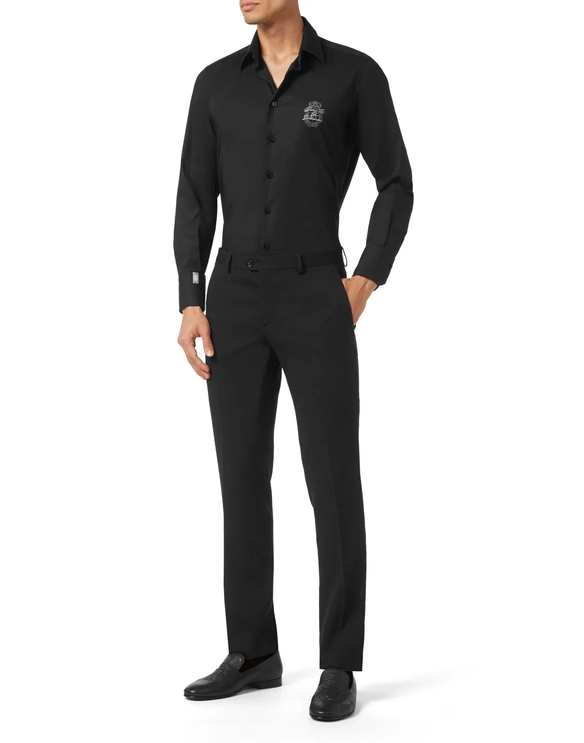 Light Wool Long Trousers, цвет: Черный
