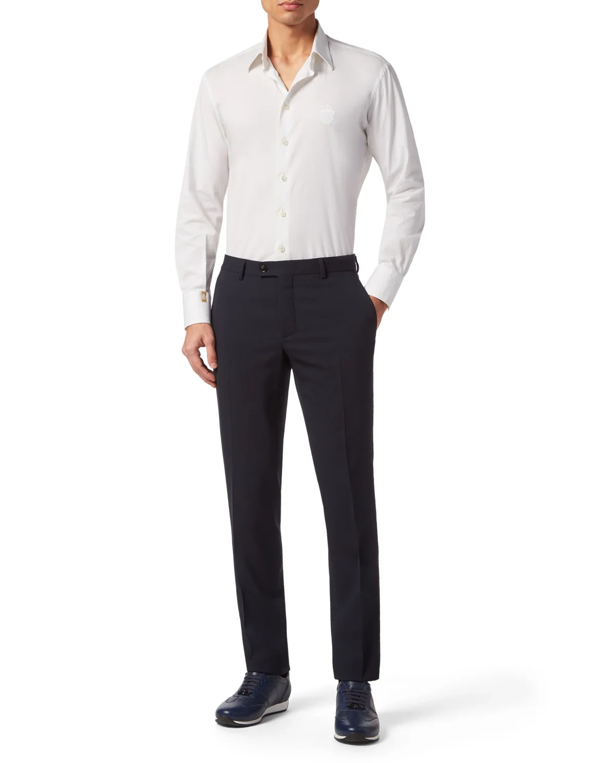 Light Wool Long Trousers, цвет: Синий