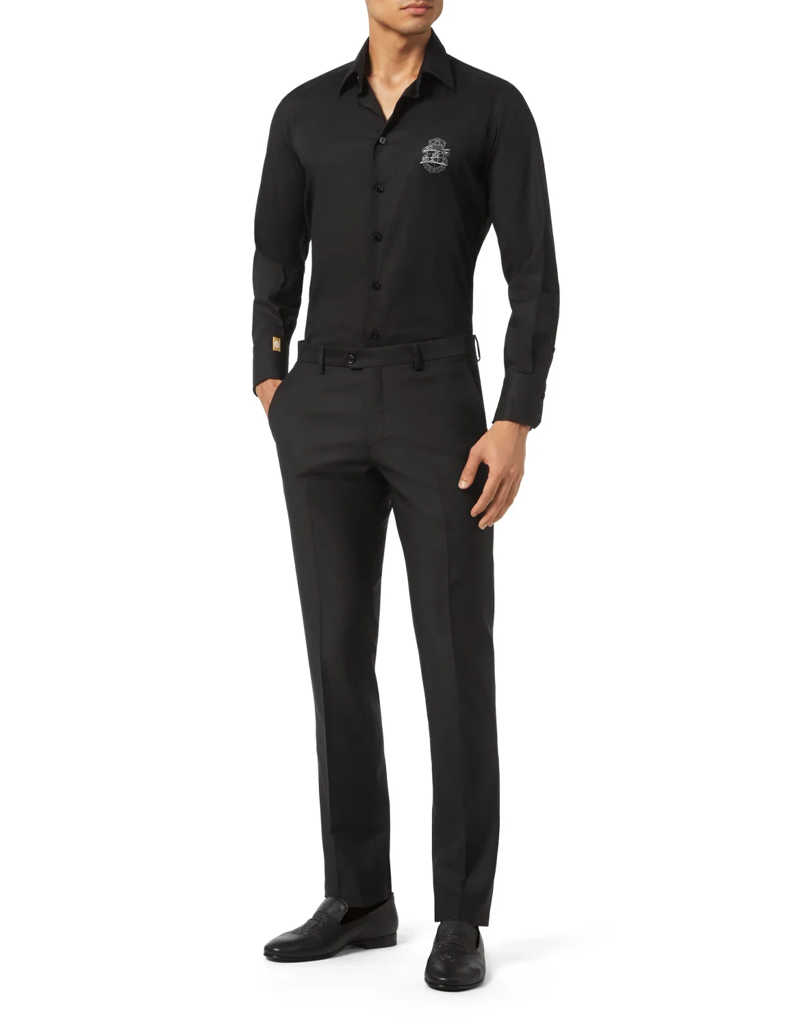 Light Wool Long Trousers, цвет: Черный