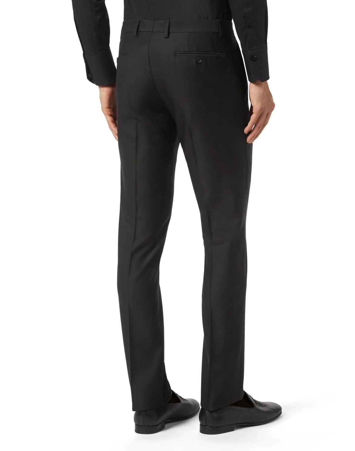 Light Wool Long Trousers, цвет: Черный