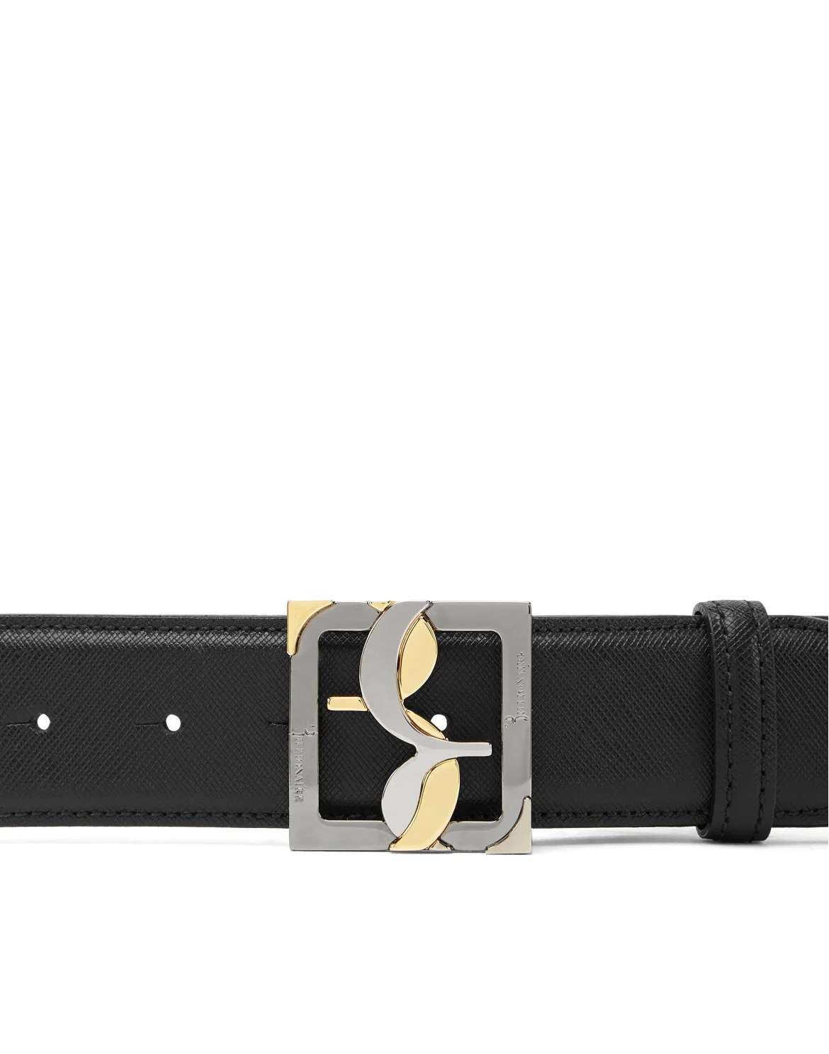 Saffiano Leather Belt, цвет: Черный