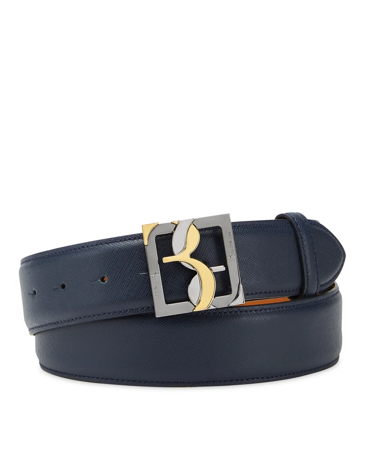 Saffiano Leather Belt, цвет: Синий