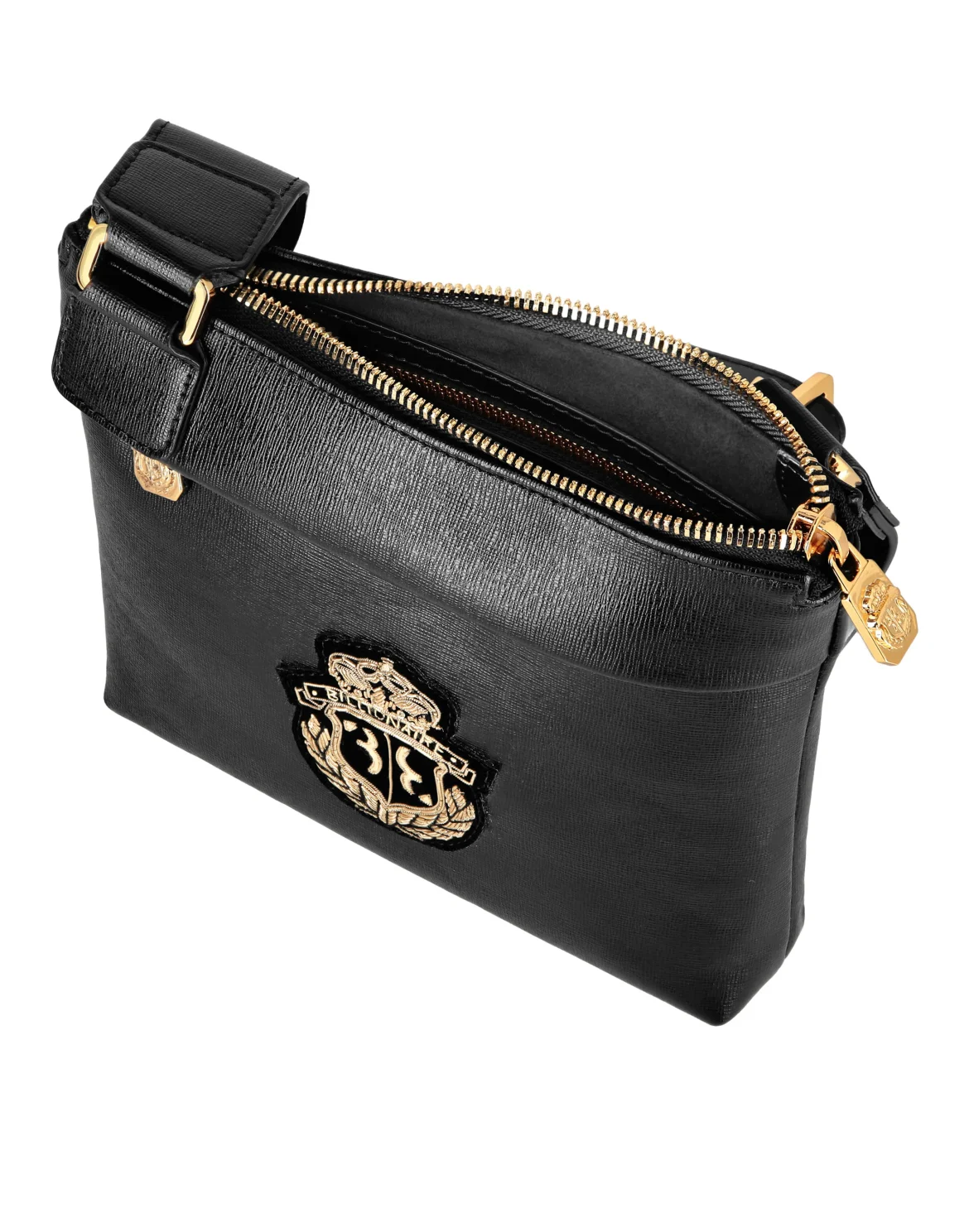 Saffiano Cross Body Bag, цвет: Черный