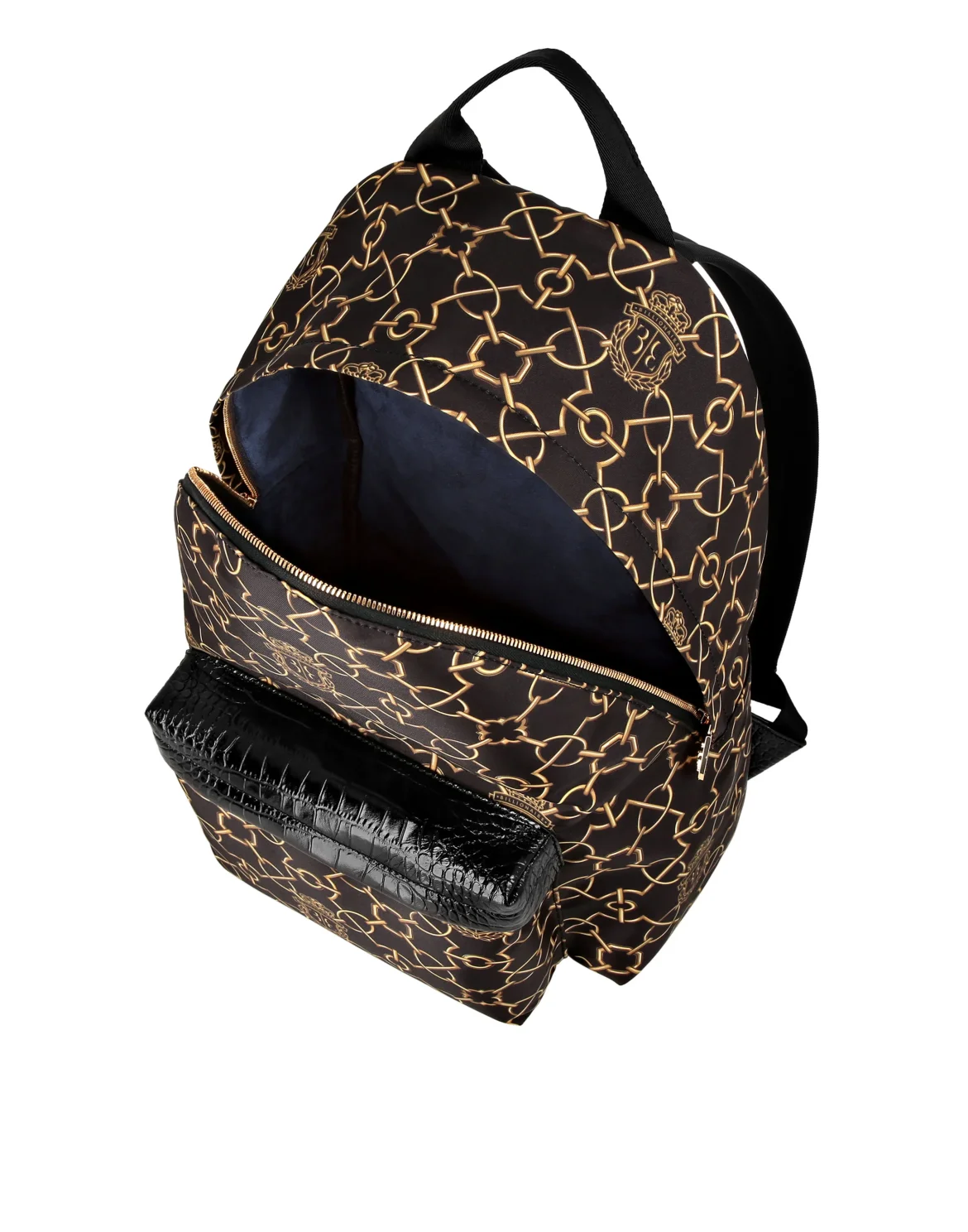 Crocco Printed Nylon Backpack, цвет: Черный