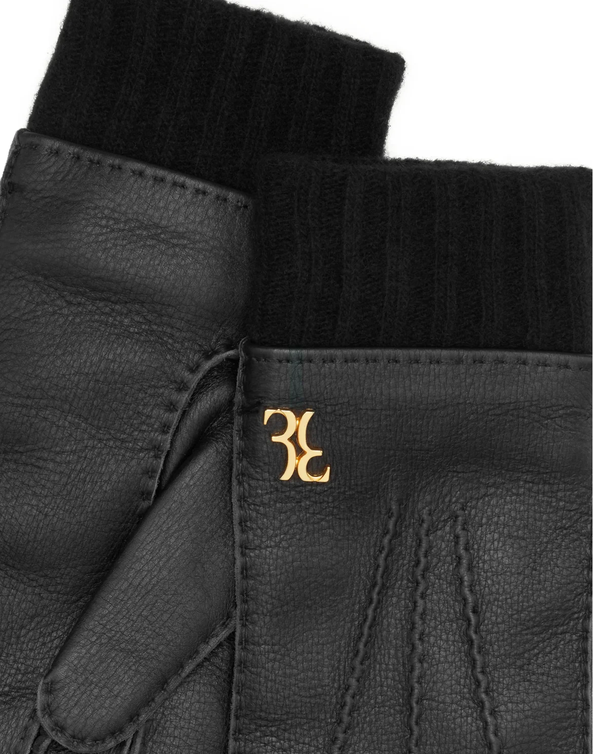 Embossed Leather Gloves, цвет: Черный