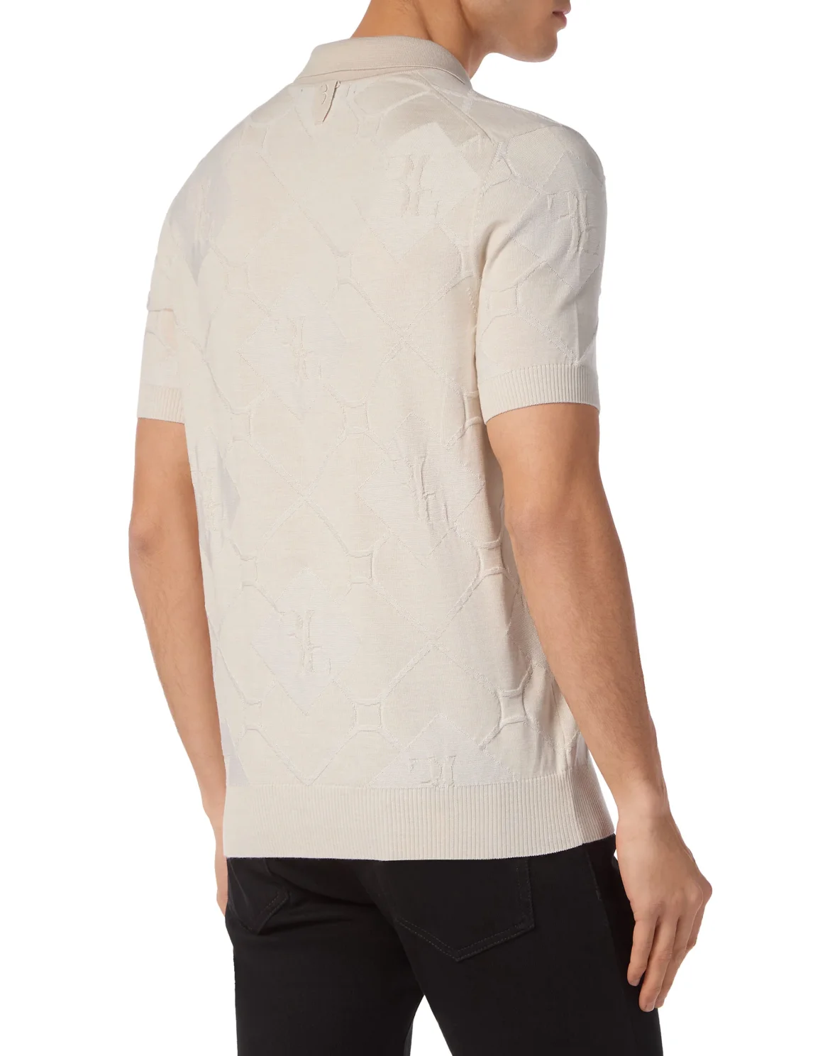Silk/Wool Pullover Polo-Neck SS, цвет: Белый
