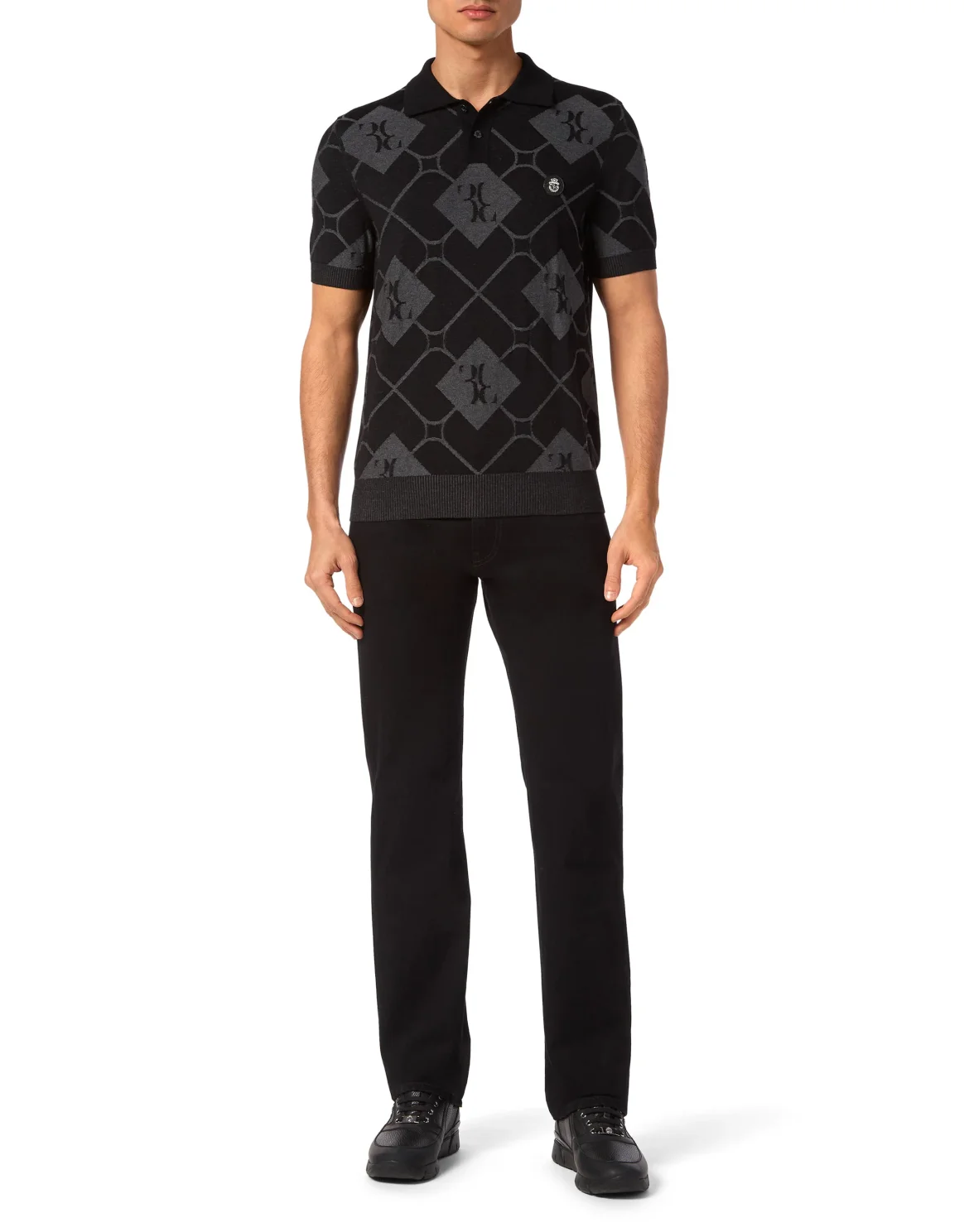 Silk/Wool Pullover Polo-Neck SS, цвет: Черный