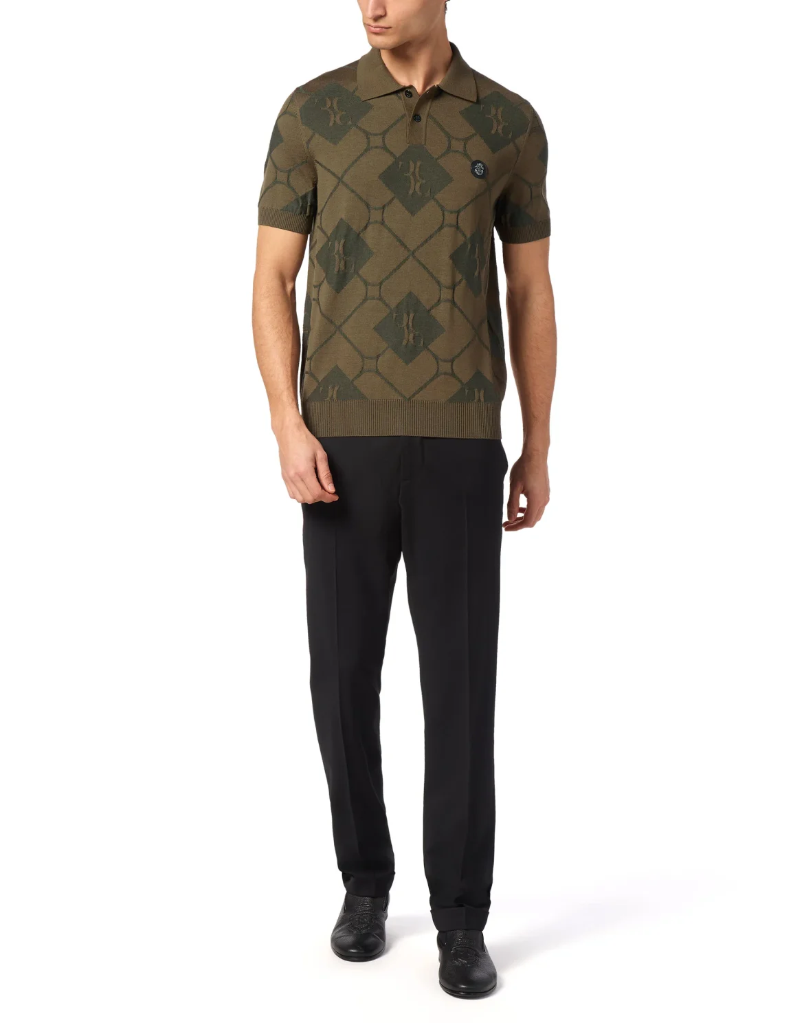 Silk/Wool Pullover Polo-Neck SS, цвет: Зеленый
