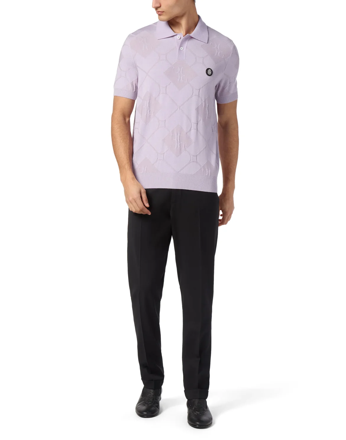 Silk/Wool Pullover Polo-Neck SS, цвет: Сиреневый
