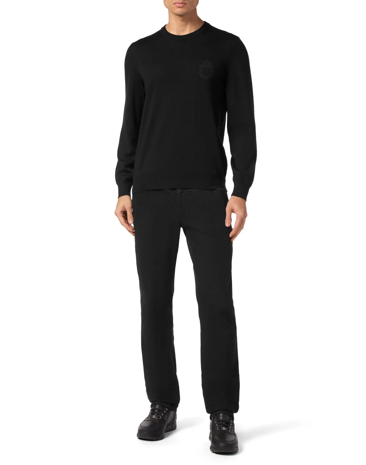 Pullover Round Neck LS, цвет: Черный