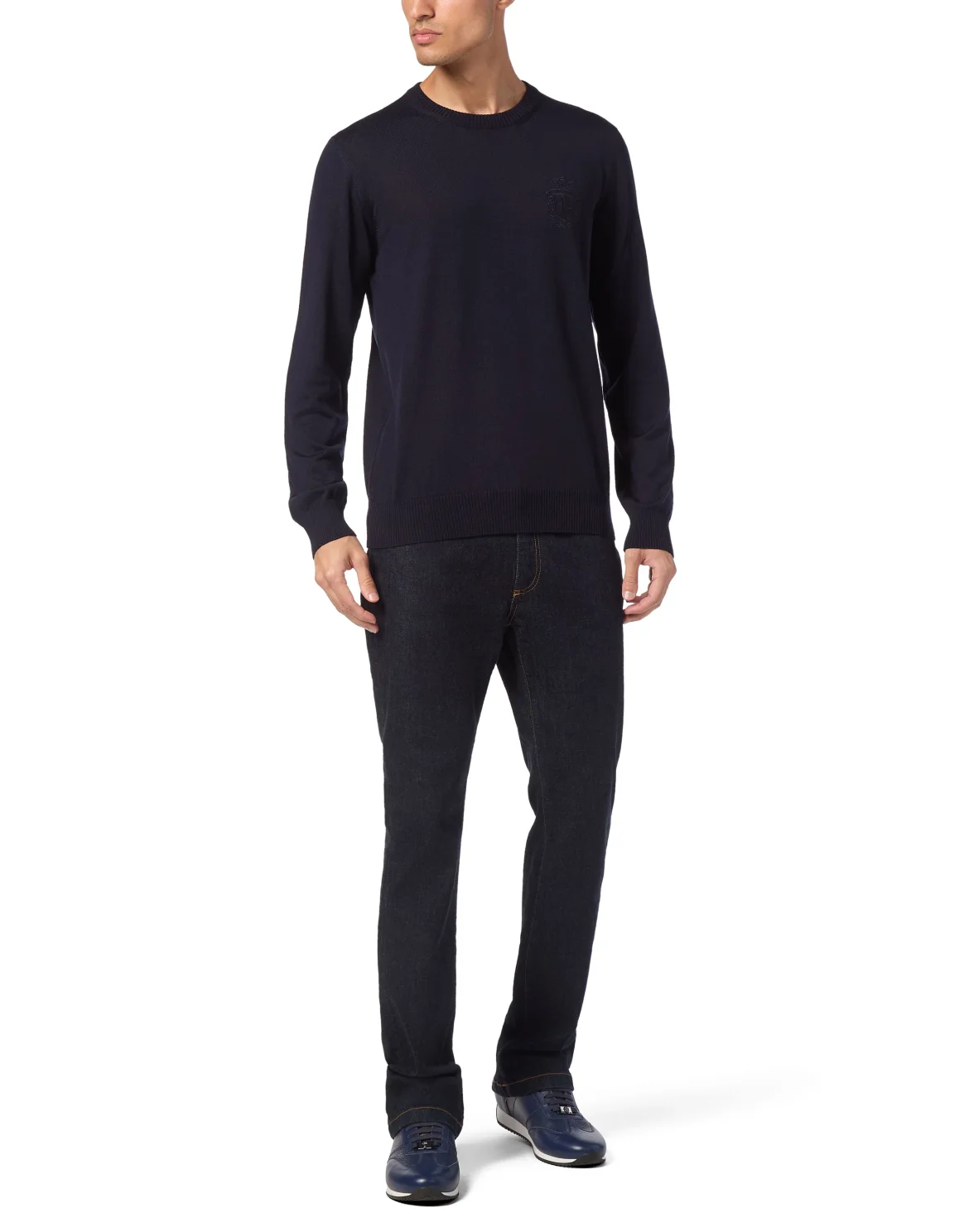 Pullover Round Neck LS, цвет: Синий