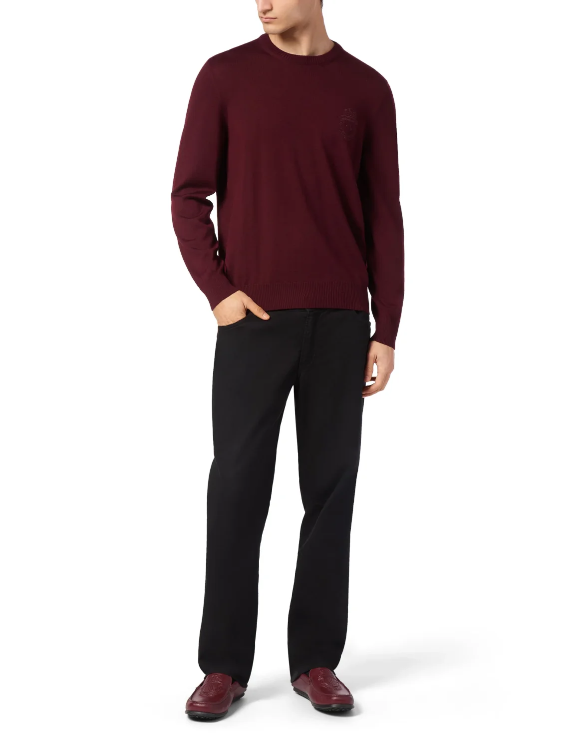Pullover Round Neck LS, цвет: Красный