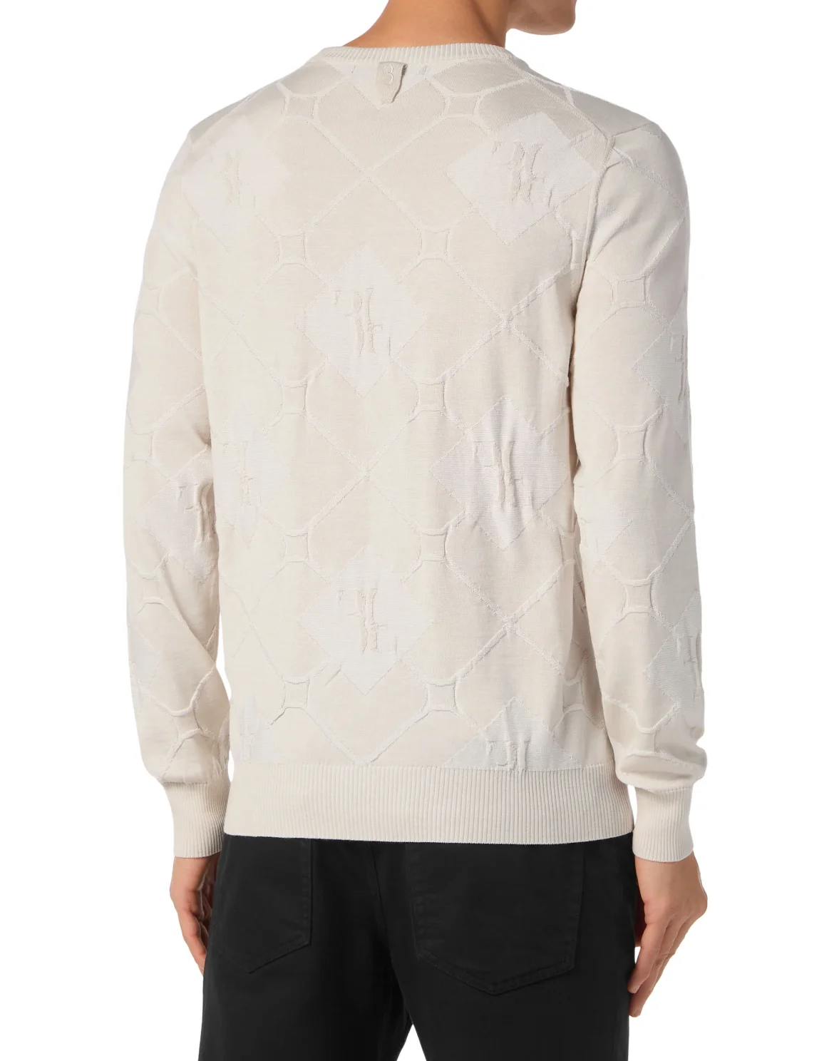 Silk/Wool Pullover Round Neck LS, цвет: Белый