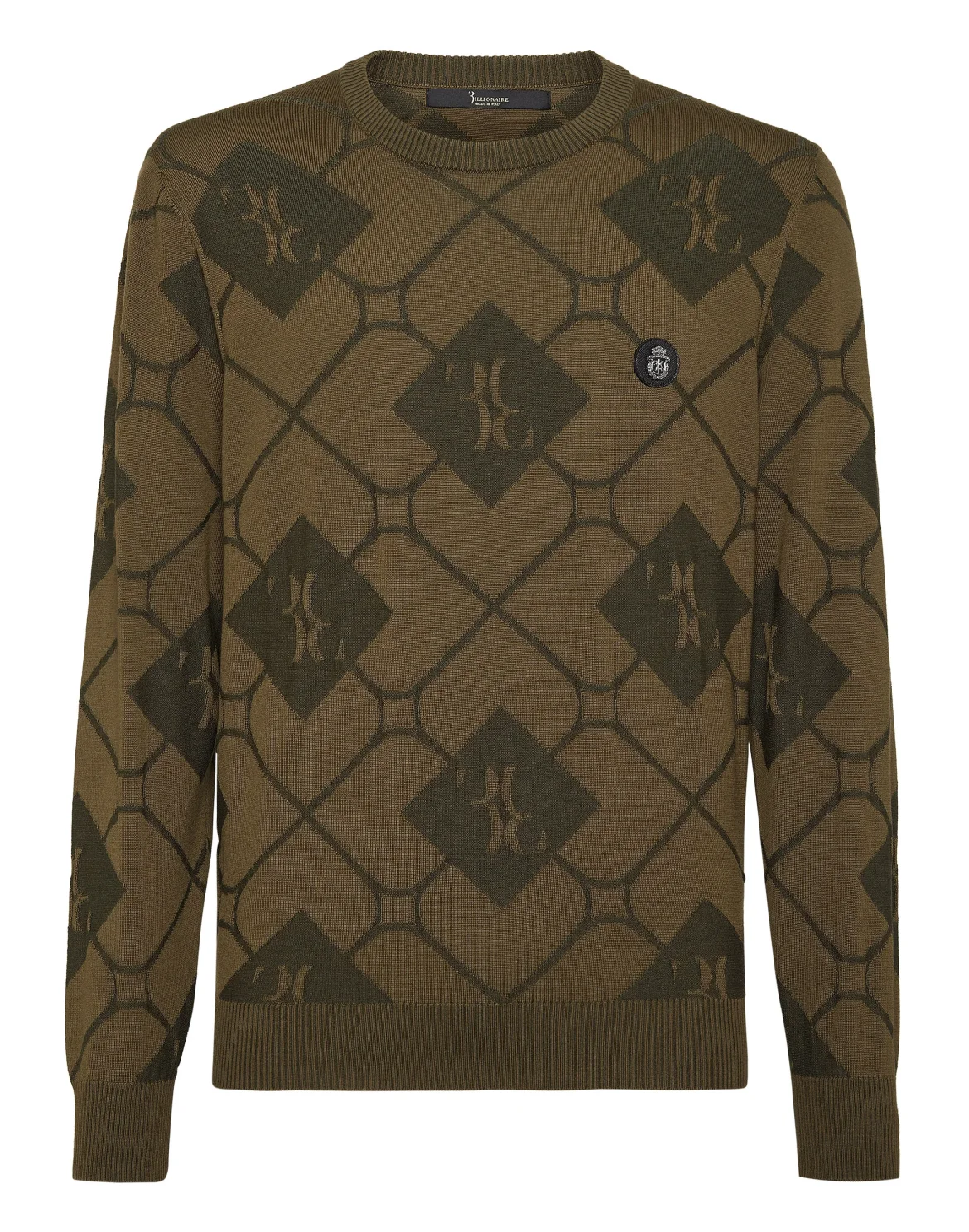 Silk/Wool Pullover Round Neck LS, цвет: Зеленый