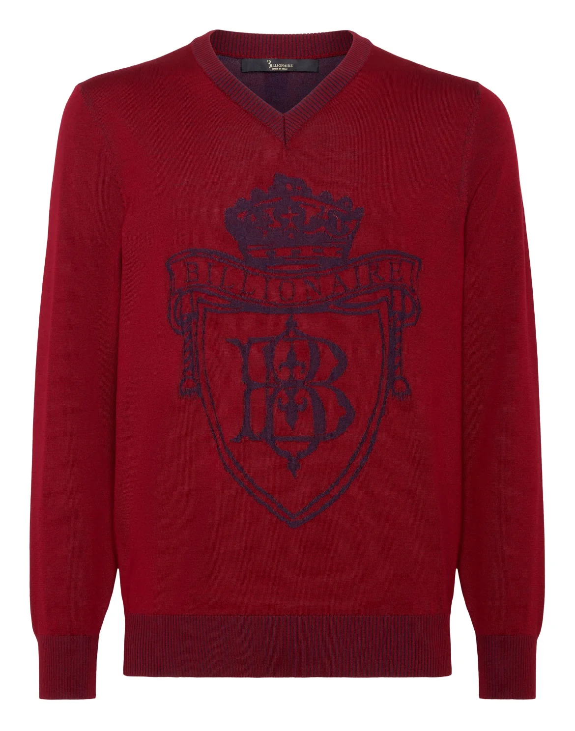 Silk/Wool Pullover V-Neck LS, цвет: Красный