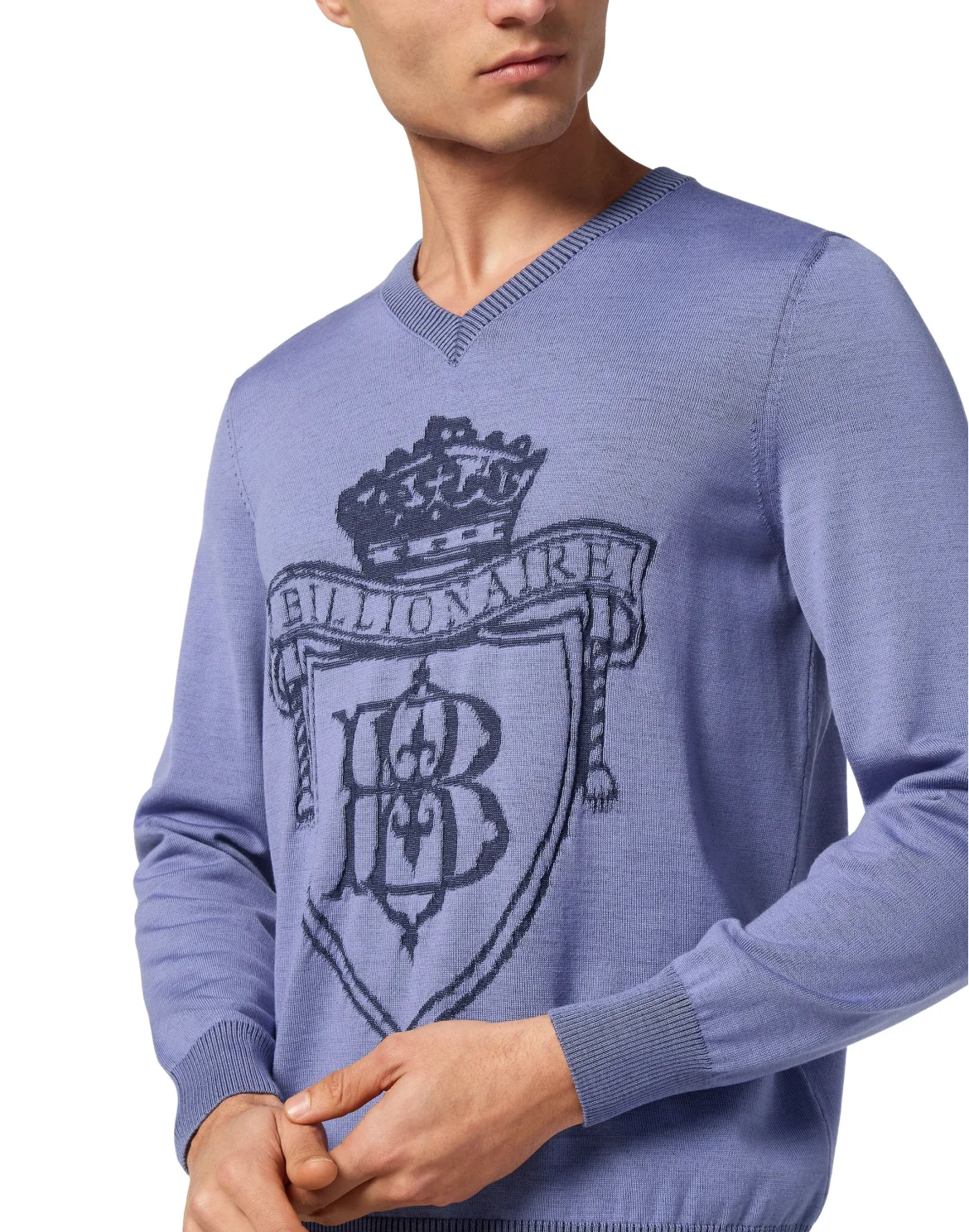 Silk/Wool Pullover V-Neck LS, цвет: Сиреневый
