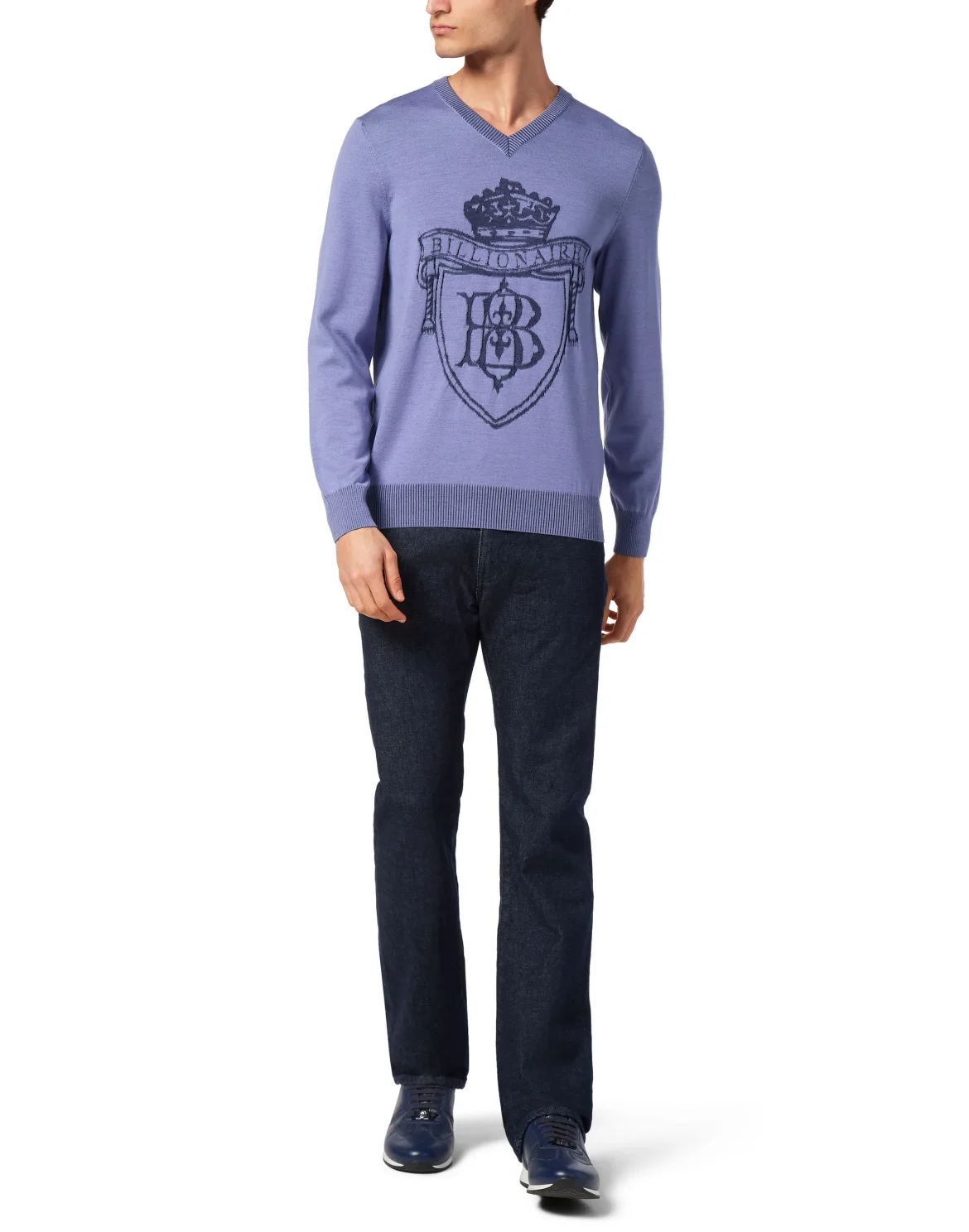 Silk/Wool Pullover V-Neck LS, цвет: Сиреневый