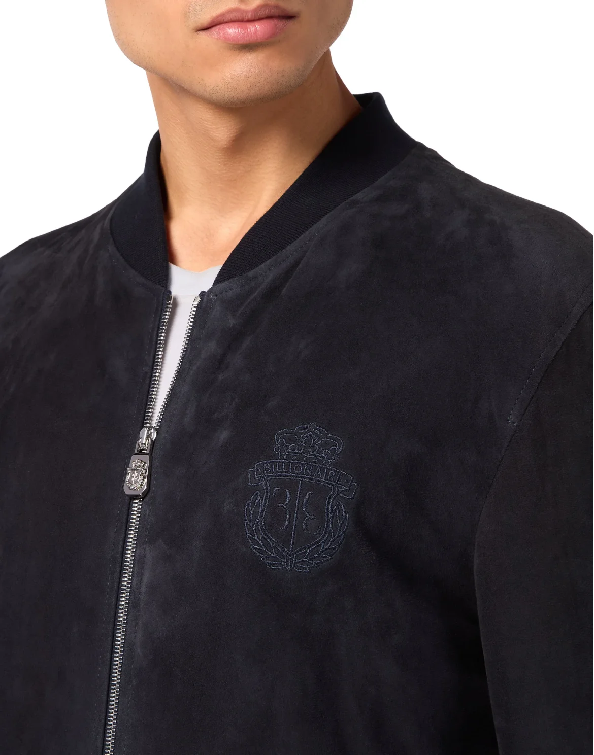 Leather Bomber, цвет: Синий