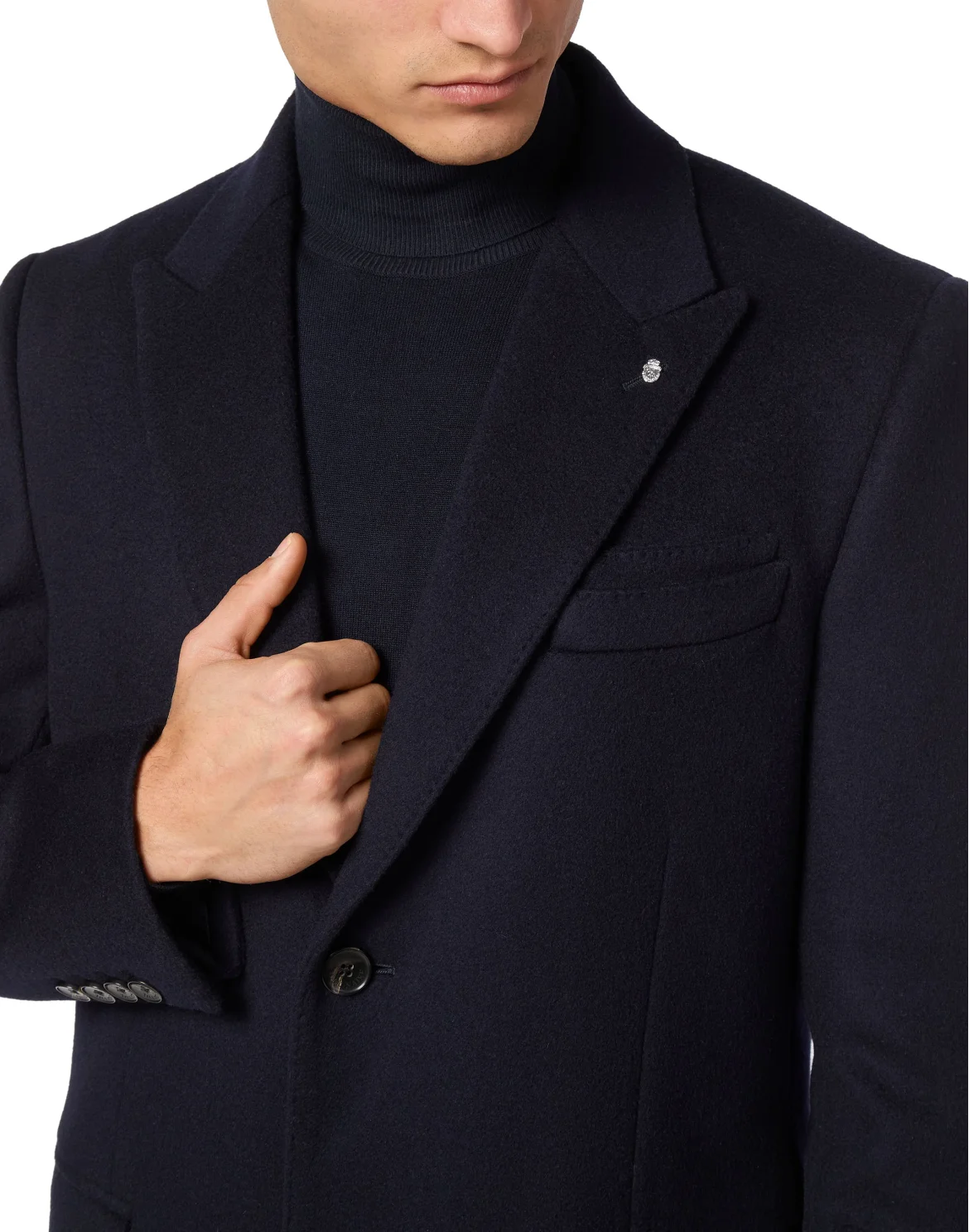 Wool Coat Long, цвет: Синий