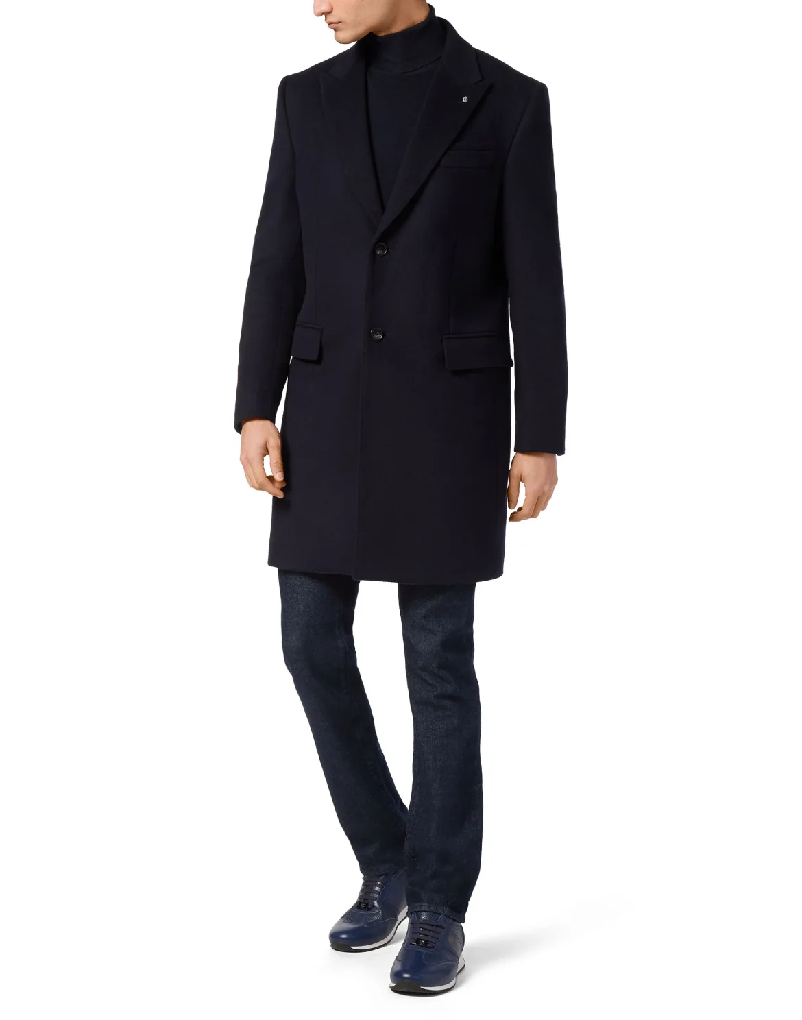 Wool Coat Long, цвет: Синий