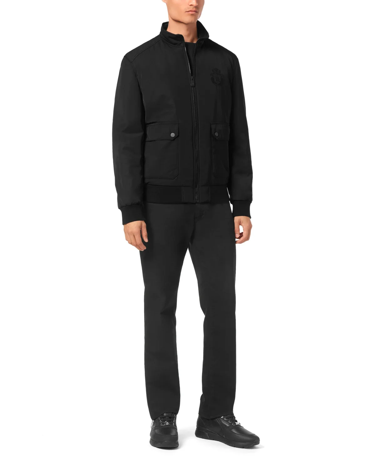 Nylon Windbreaker, цвет: Черный