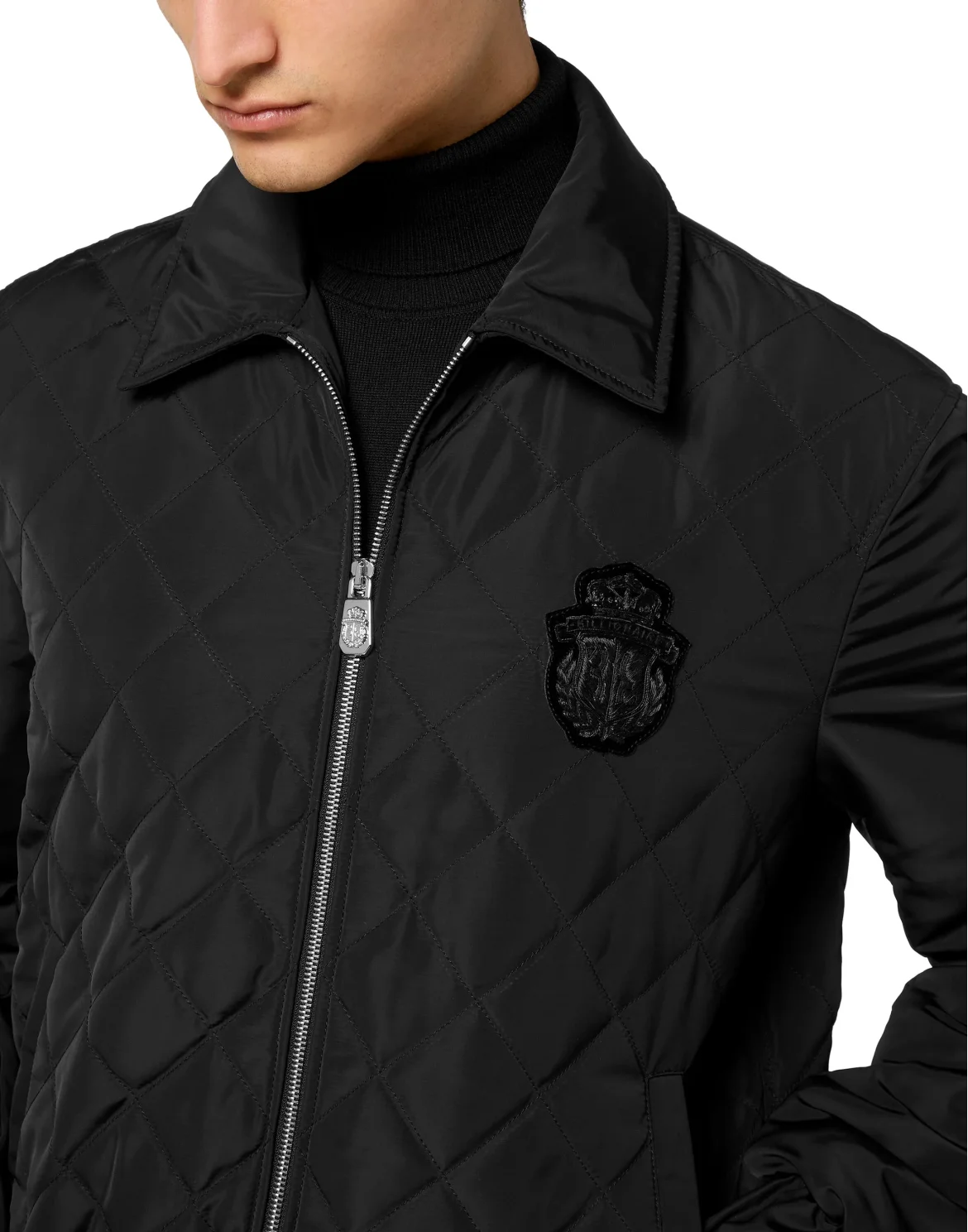 Nylon Quilted Jacket, цвет: Черный