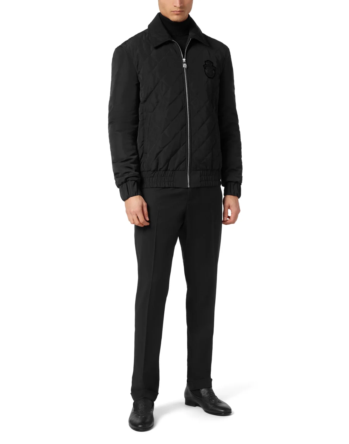 Nylon Quilted Jacket, цвет: Черный