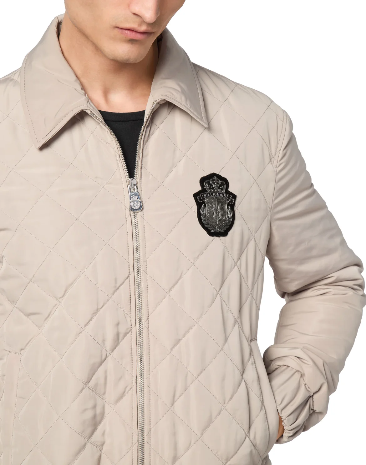 Nylon Quilted Jacket, цвет: Бежевый
