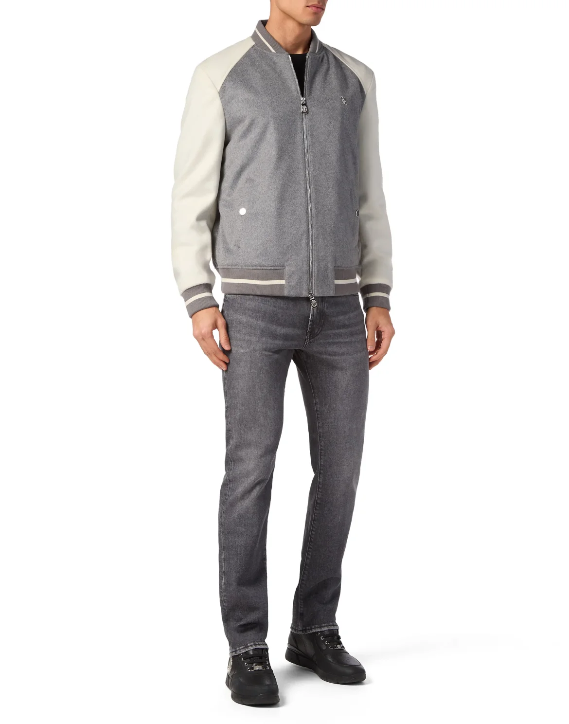 Wool Reglan Bomber, цвет: Серый