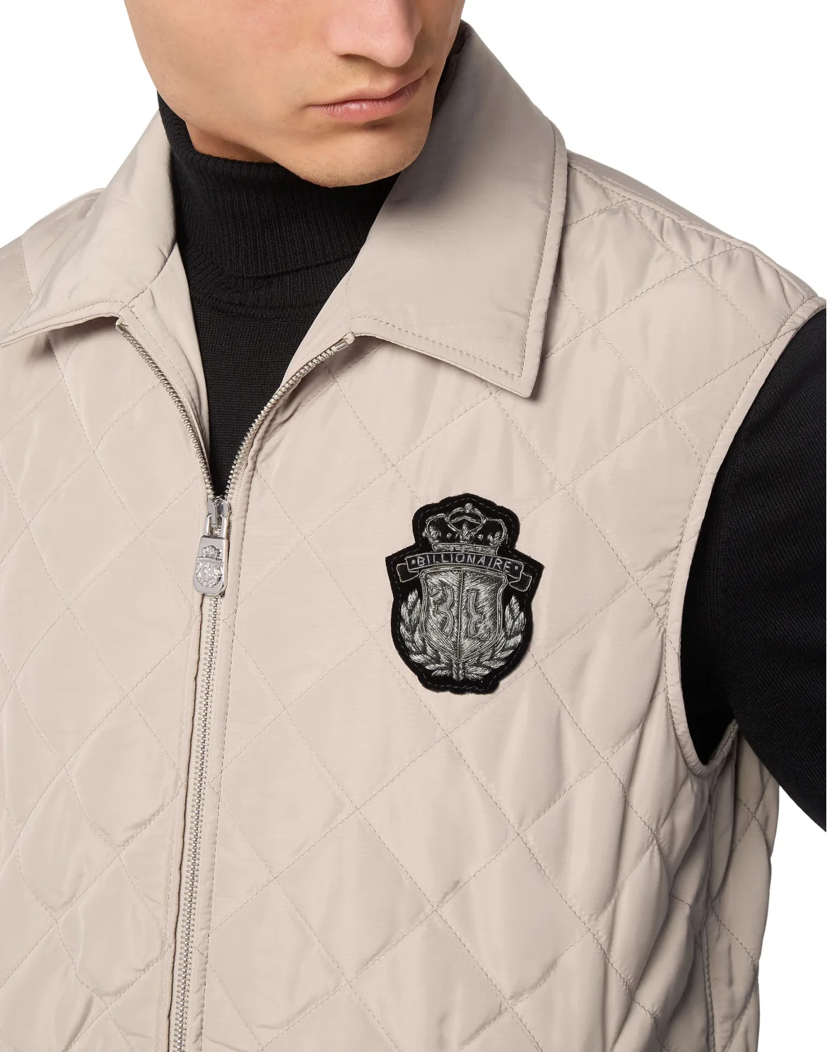 Nylon Quilted Vest, цвет: Бежевый