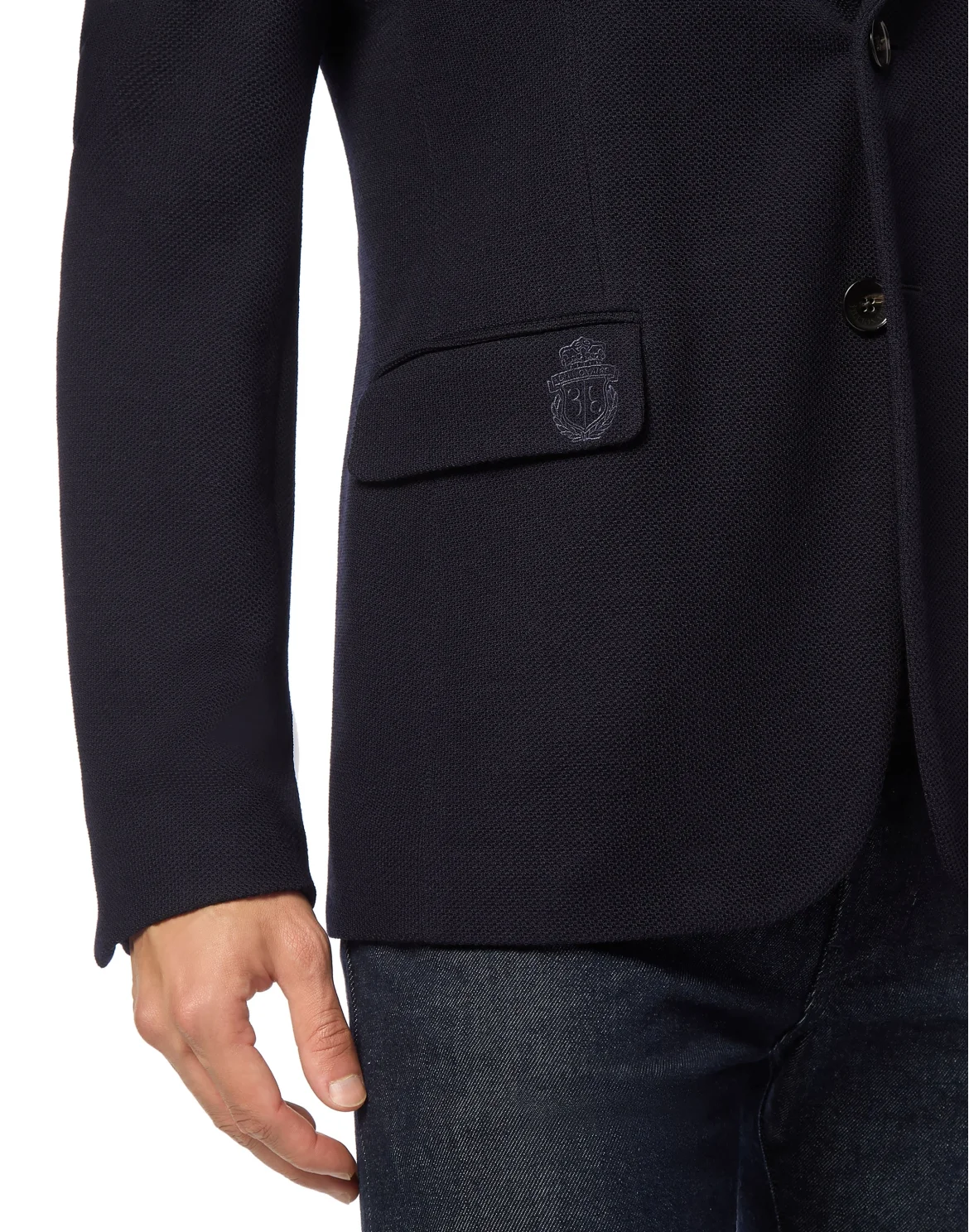 Blazer Jacket With Hoodie, цвет: Синий