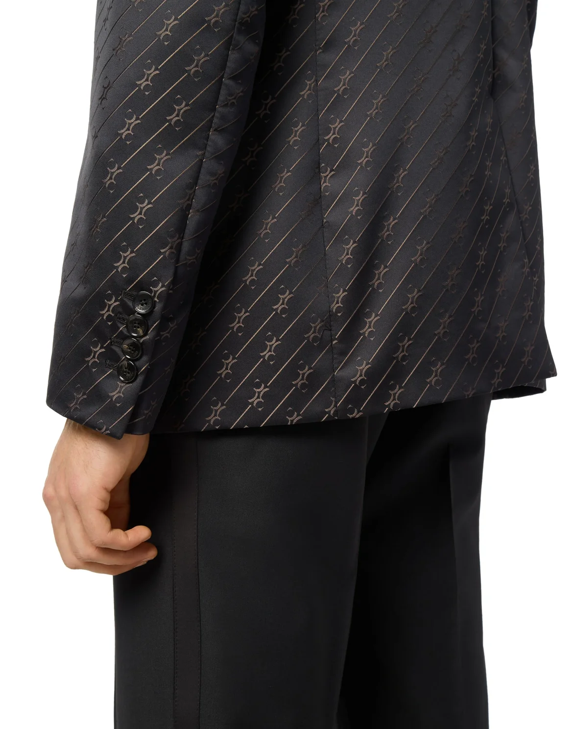 Jacquard/Silk Blazer, цвет: Черный